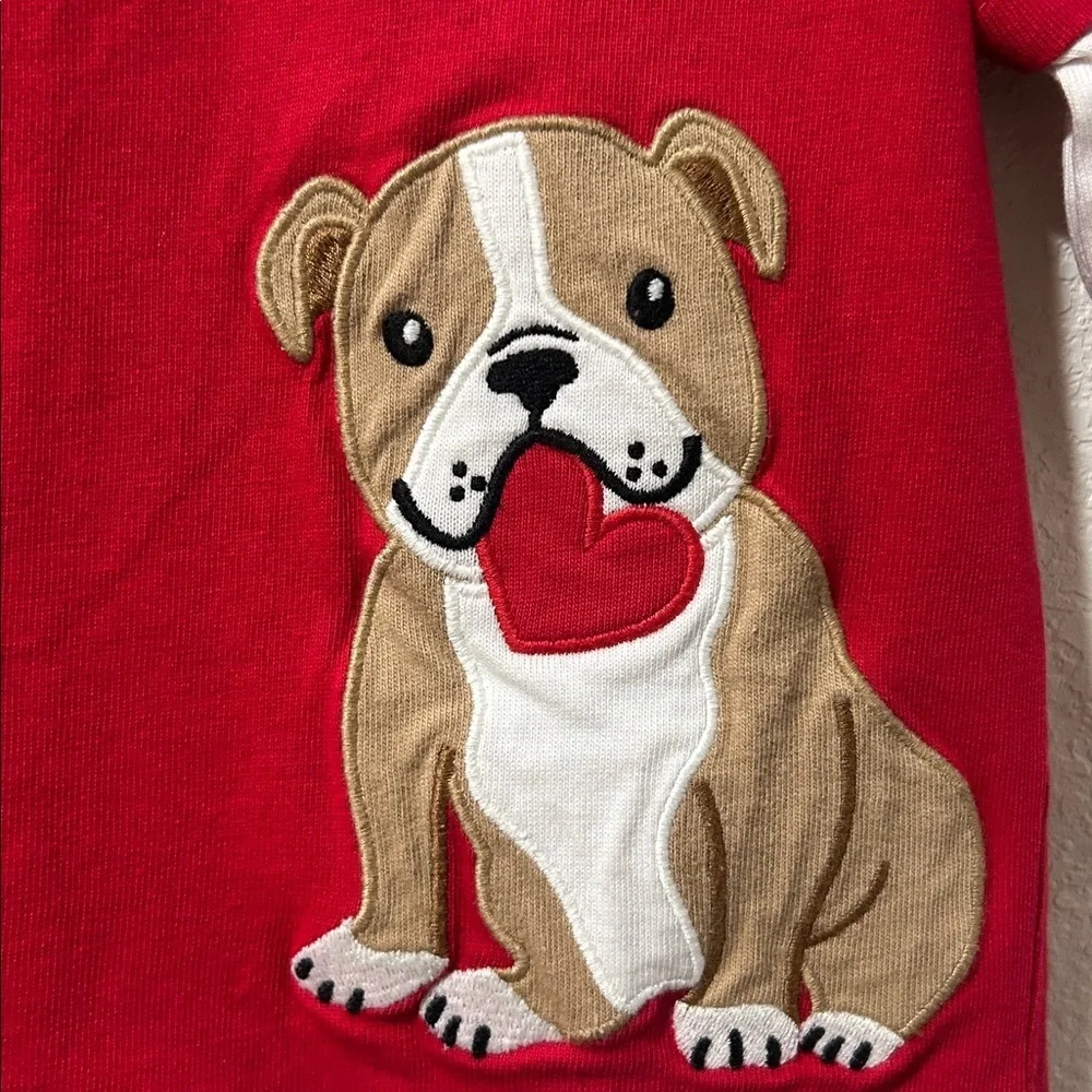 Gymboree Boys Embroidered Dog Layered Top - Valentine Cutie